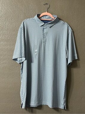 Walter Hagen Light Blue Micro-Pattern Golf Polo NWT XL